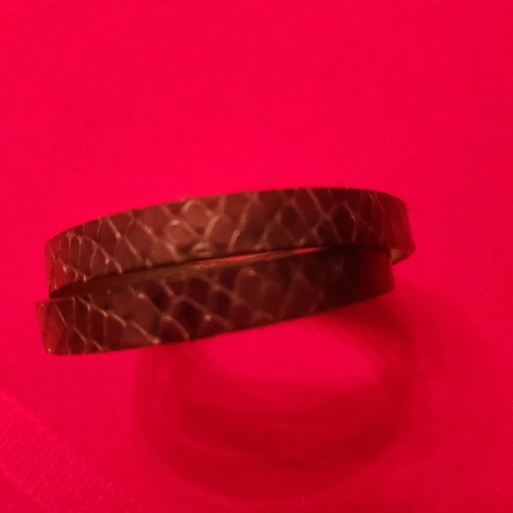Calvin Klein Tortoise Print Leather Wrap Bracelet